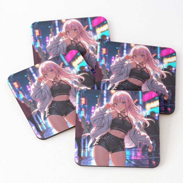 Item preview, Cute Anime Girl Tokyo Night Neon Aesthetic designed and sold by AnimDream .