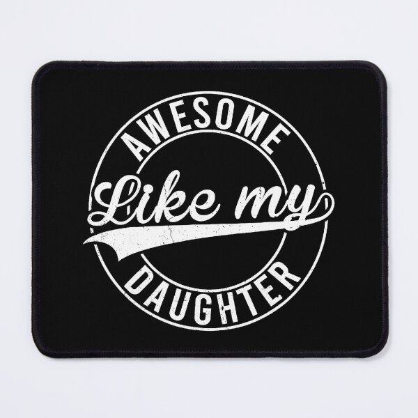 Item preview, Awesome Like My Daughter Funny Proud Dad Retro Lettering designed and sold by zamiokaline.