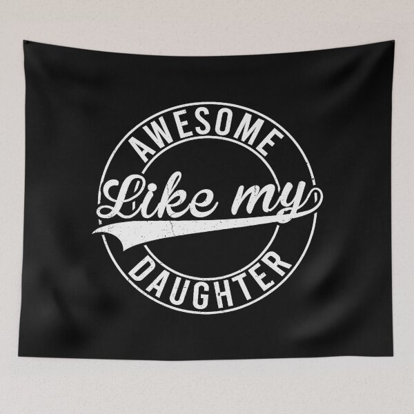 Item preview, Awesome Like My Daughter Funny Proud Dad Retro Lettering designed and sold by zamiokaline.