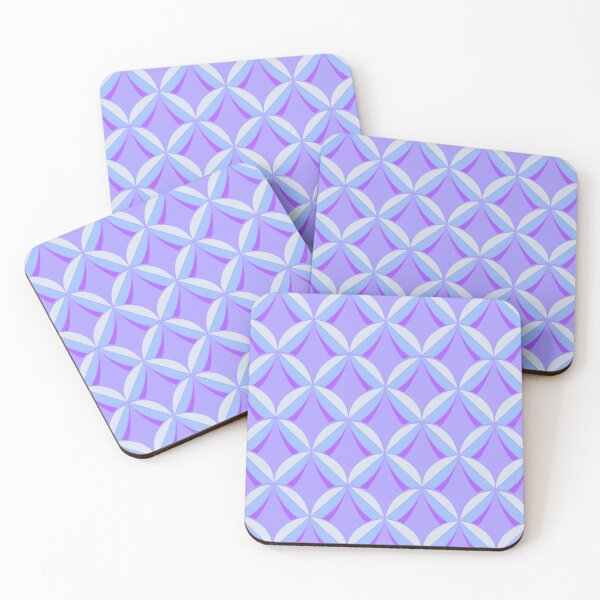 Item preview, Pastel Geometric Petal Pattern in Lavender, Blue & White designed and sold by Tideflowerstudio.