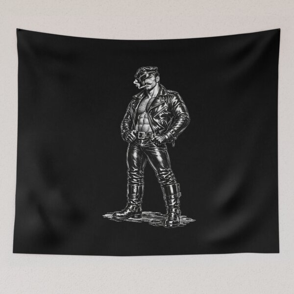 Artikelvorschau, Gay Leather Daddy Biker Rough Trade Leder Pride Grafikdesign entworfen und verkauft von ItsAKinkThing.