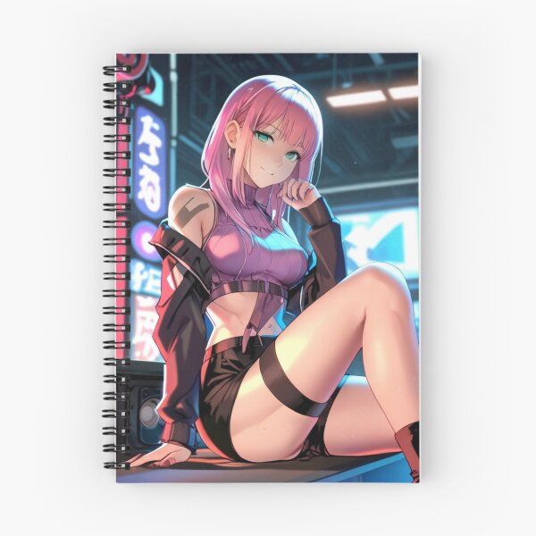 Item preview, Futuristic Pink Hair Anime Waifu Art designed and sold by AnimDream .