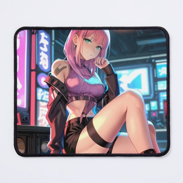 Item preview, Futuristic Pink Hair Anime Waifu Art designed and sold by AnimDream .
