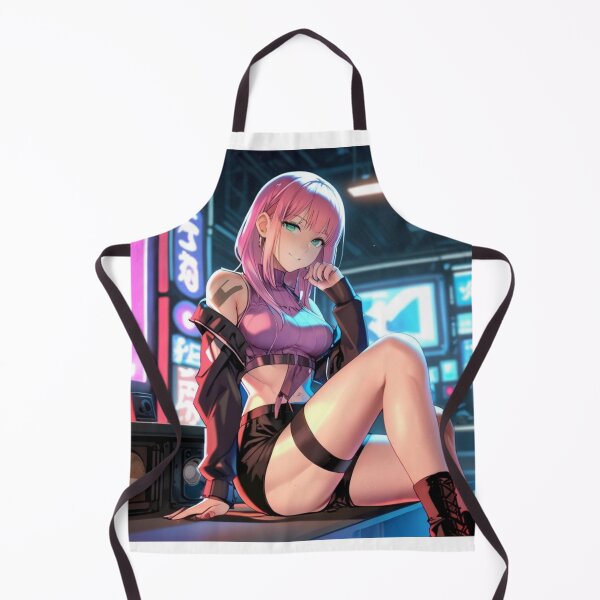 Item preview, Futuristic Pink Hair Anime Waifu Art designed and sold by AnimDream .