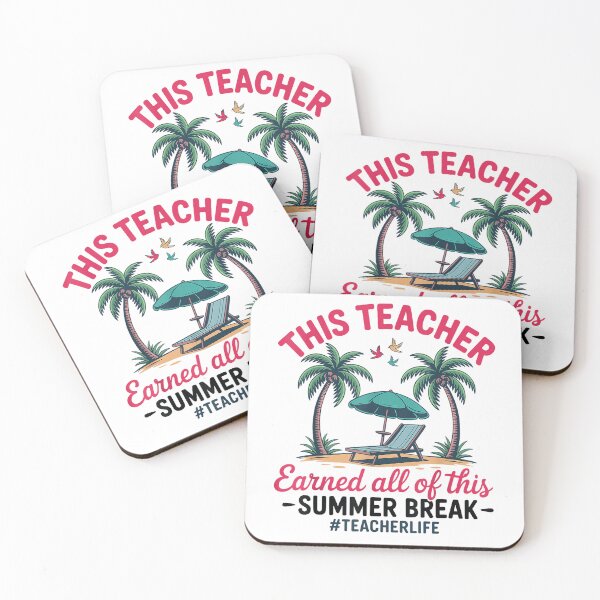 Item preview, This Teacher Earned All Of This Summer Break Beach T-Shirt designed and sold by SubStudio97.