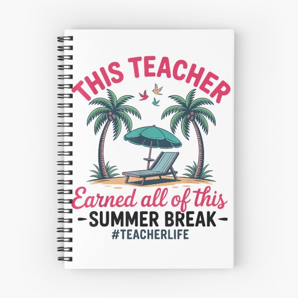 Item preview, This Teacher Earned All Of This Summer Break Beach T-Shirt designed and sold by SubStudio97.