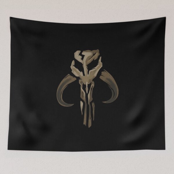 Item preview, Mythosaur Skull Mandalorian Sigil Brushstroke Art designed and sold by Verudam.