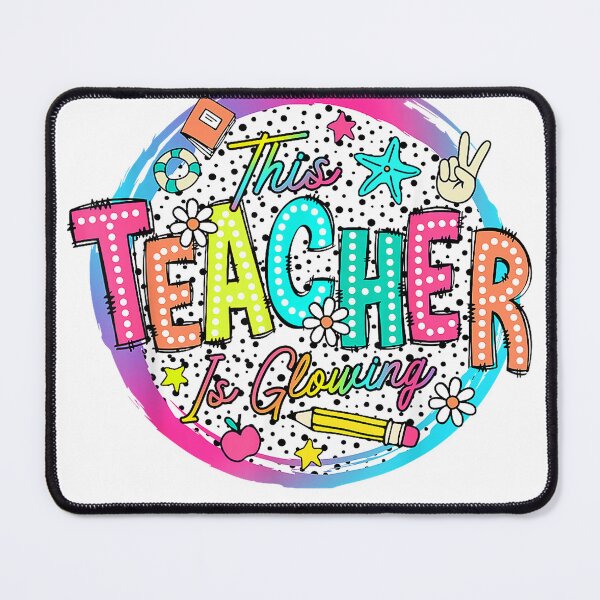 Item preview, This Teacher is Glowing Hello Summer Funny End of School T-Shirt designed and sold by SubStudio97.