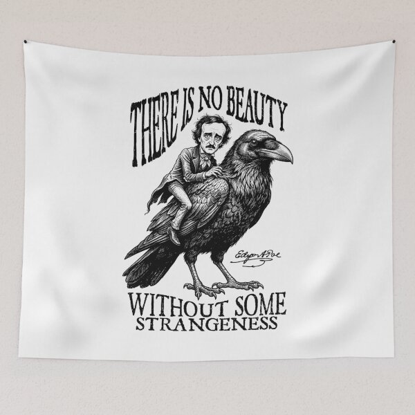 Item preview, Edgar Allan Poe No Beauty Strangeness Quote Gothic Raven designed and sold by GrandeDuc.