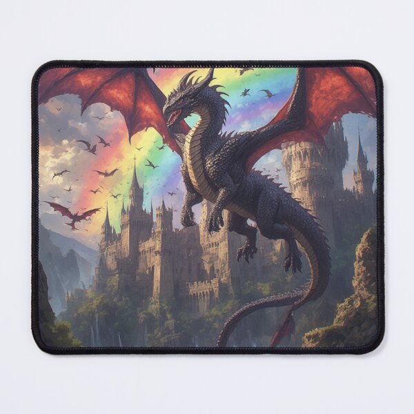Item preview, Dragon an rainbow in fantasy land designed and sold by Kari's shop.