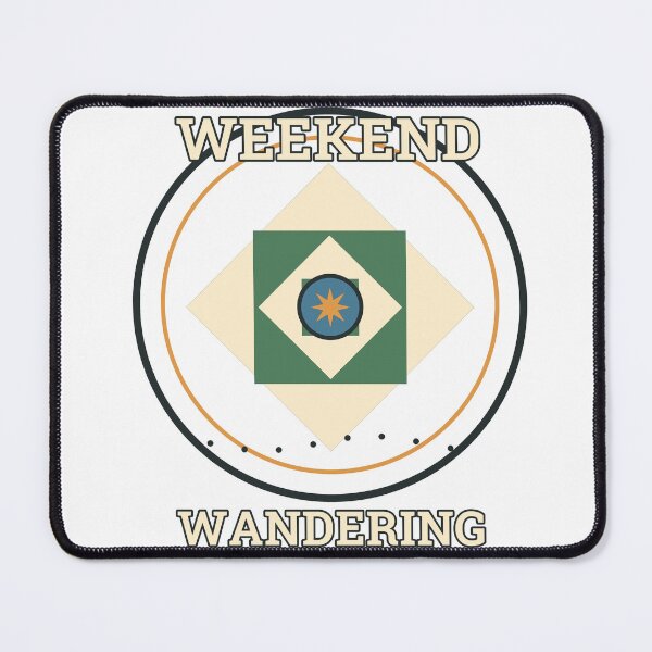 Item preview, Weekend Wandering Co Outdoor Adventure Badge designed and sold by Cozy Oddities Studio.