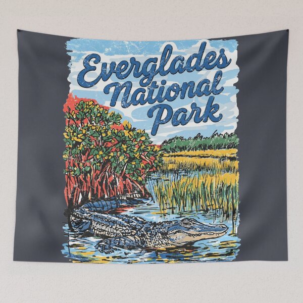 Item preview, Everglades National Park Colorful Swamp Landscape Alligator  designed and sold by HowToCanadian.
