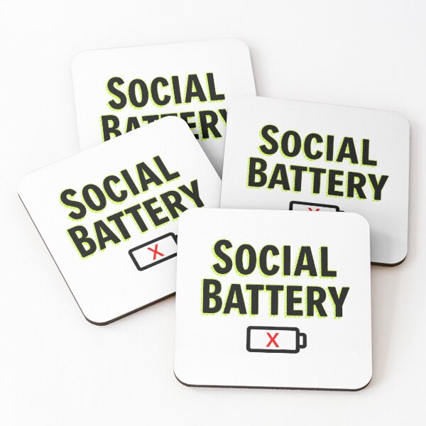 Item preview, Social Battery Overthinker – Funny Introvert Quote | Relatable Anxiety Humor Sticker & T‑Shirt designed and sold by Nene's design.