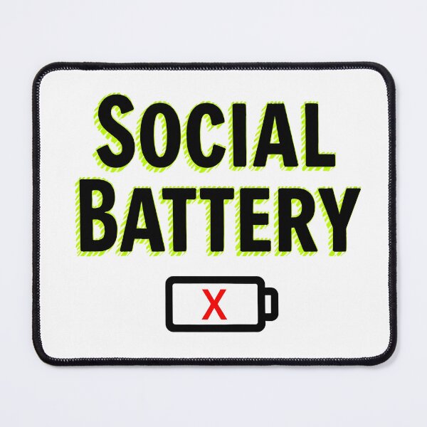Item preview, Social Battery Overthinker – Funny Introvert Quote | Relatable Anxiety Humor Sticker & T‑Shirt designed and sold by Nene's design.