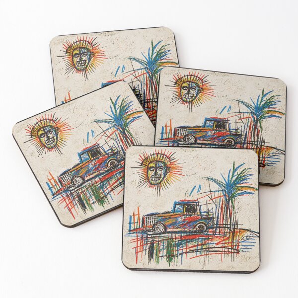 Item preview, Abstract Desert Truck Sketch With Primitive Sun and Palm Tree designed and sold by Modaozushi216.