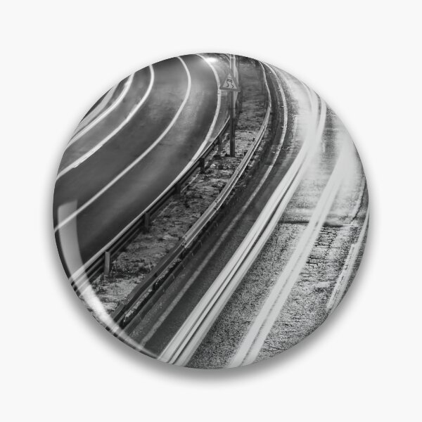 Item preview, Long Exposure Light Trails On Curved Highway At Night In Black And White Urban Motion Study designed and sold by Nmallia.