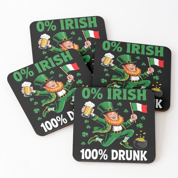 Item preview, 0 Percent Irish 100 Percent Drunk Funny St Patricks Day Party designed and sold by zamiokaline.