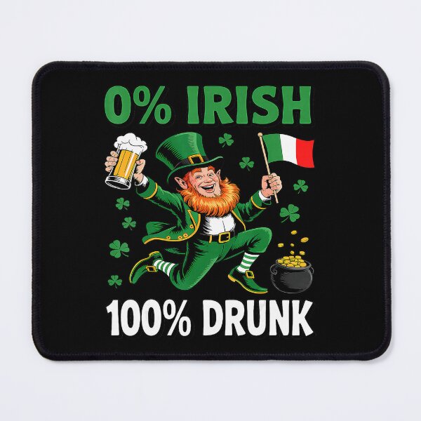 Item preview, 0 Percent Irish 100 Percent Drunk Funny St Patricks Day Party designed and sold by zamiokaline.