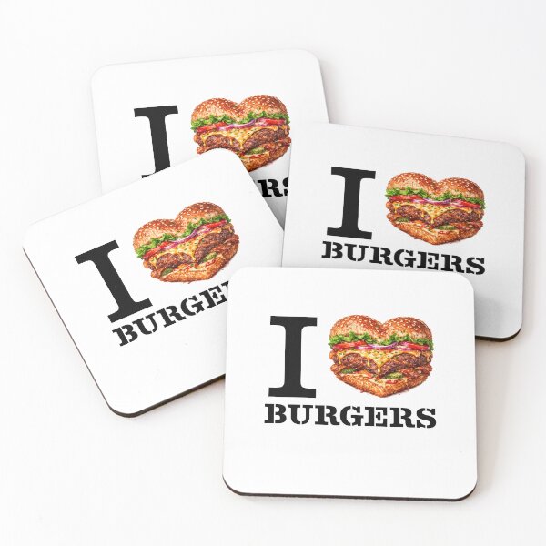 Item preview, I Love Burgers  designed and sold by Hello Bee Bee.