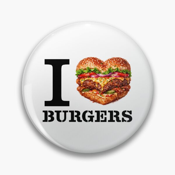 Item preview, I Love Burgers  designed and sold by Hello Bee Bee.