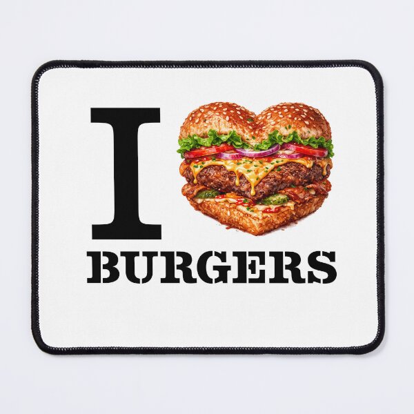 Item preview, I Love Burgers  designed and sold by Hello Bee Bee.