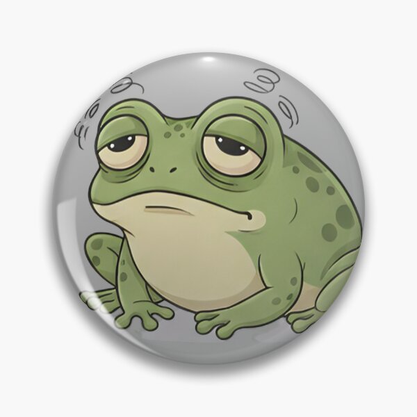 Item preview, Relatable Tired Frog My Brain Won't Shut Up Funny Overthinking Cartoon designed and sold by ZyxDes.