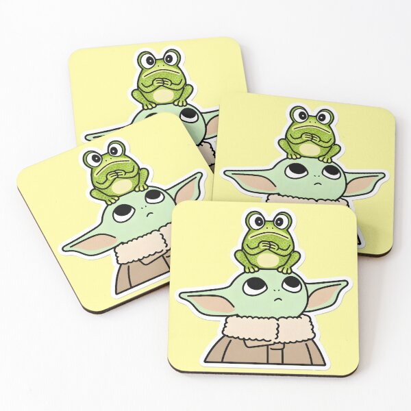 Item preview, Grogu And Scared Frog designed and sold by Abeshinobi.