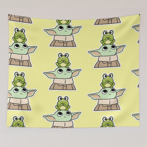 Item preview, Grogu And Scared Frog designed and sold by Abeshinobi.