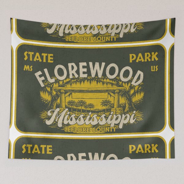 Item preview, Florewood State Park, Leflore County, Mississippi, badge design designed and sold by Wanderful-roads.