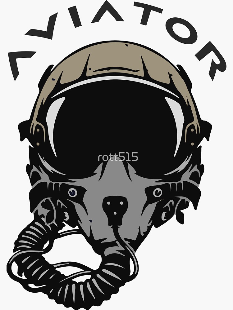 Fighter Pilot Helmet And Mask Sticker For Sale By Rott515 Redbubble