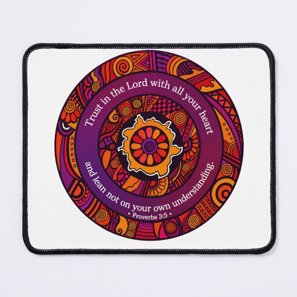 Item preview, Proverbs 3:5 Trust in the Lord Colorful Mandala Christian Design designed and sold by Ashes to Artistry.