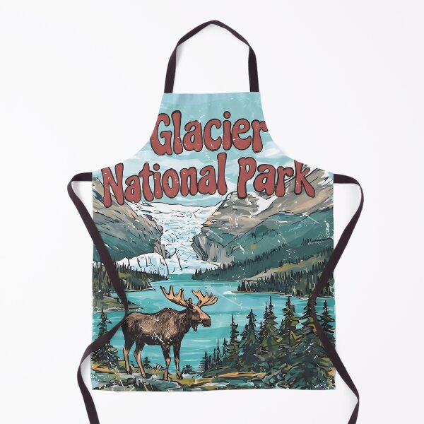 Item preview, Glacier National Park Colorful Mountains Landscape Moose designed and sold by HowToCanadian.