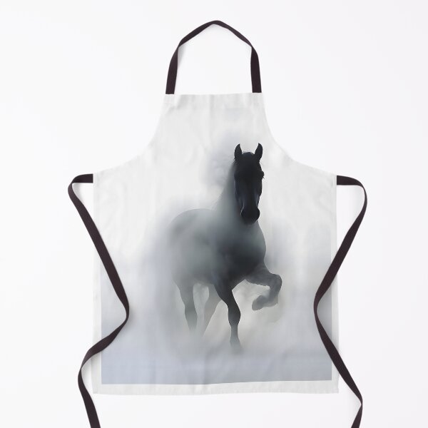 Item preview, Majestic Black Horse Foggy Morning Art designed and sold by RamyGallery.