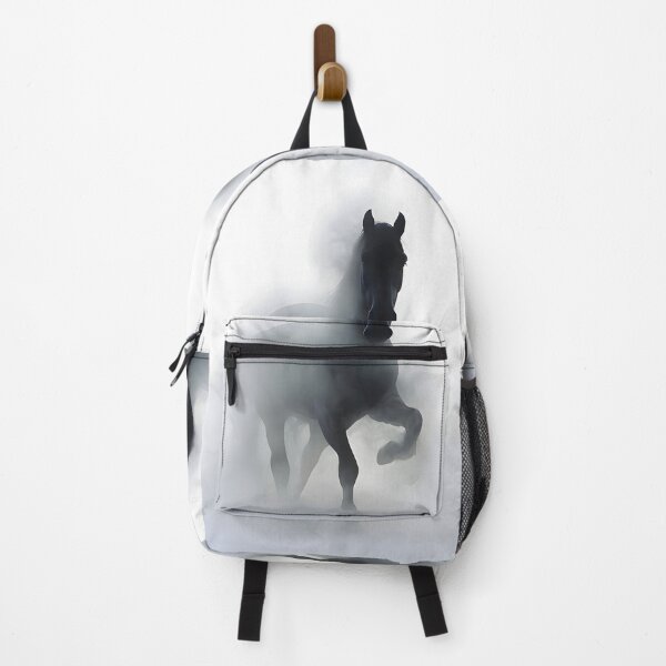 Item preview, Majestic Black Horse Foggy Morning Art designed and sold by RamyGallery.