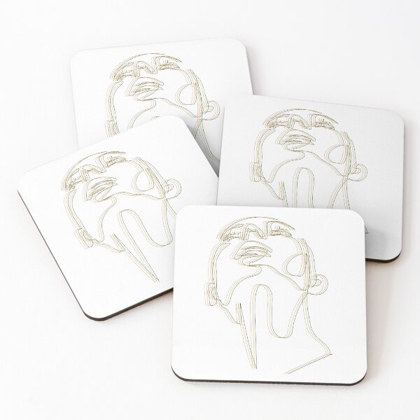 Item preview, Abstract Line Art Portrait Modern Neon Aesthetic Black designed and sold by STUDIO ZINN.