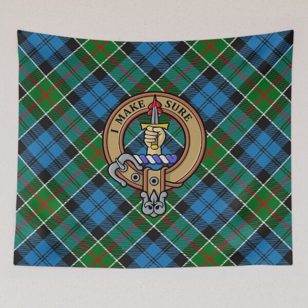 Item preview, Clan Kirkpatrick Crest over Tartan designed and sold by sifis.