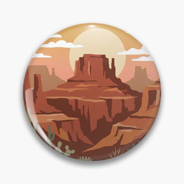 Item preview, Desert Days - Vintage Southwest Landscape with Cacti & Buttes designed and sold by Pattern-Parade.