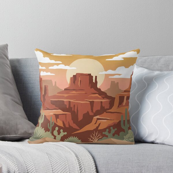 Item preview, Desert Days - Vintage Southwest Landscape with Cacti & Buttes designed and sold by Pattern-Parade.