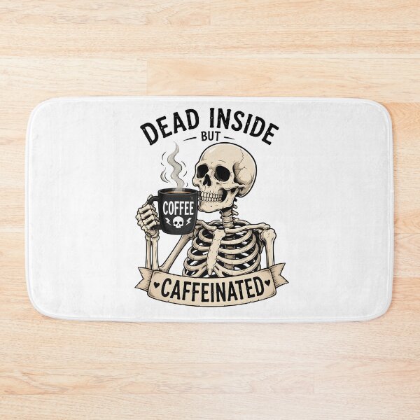 Item preview, Dead Inside But Caffeinated Skeleton Coffee Funny Gifts designed and sold by BadhbhArt.