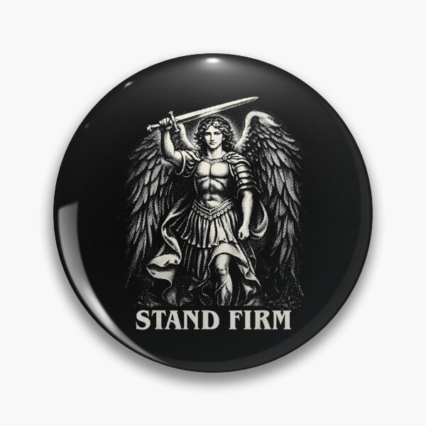 Item preview, Stand Firm Warrior Angel Gothic Faith Graphic with Vintage Edge designed and sold by Masonixem.