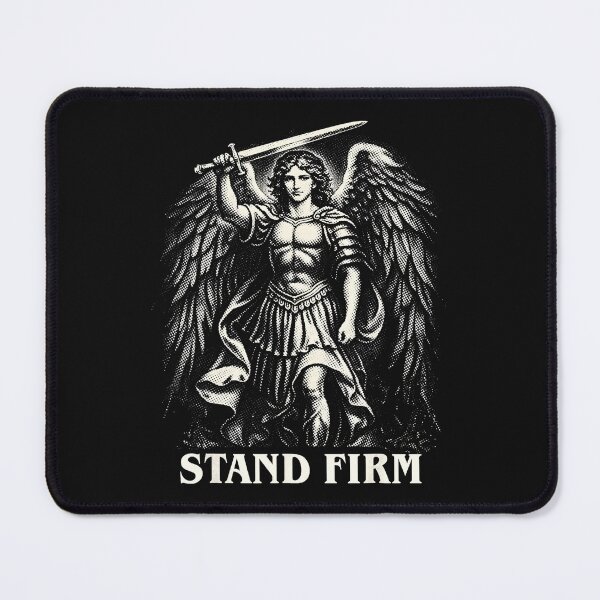 Item preview, Stand Firm Warrior Angel Gothic Faith Graphic with Vintage Edge designed and sold by Masonixem.