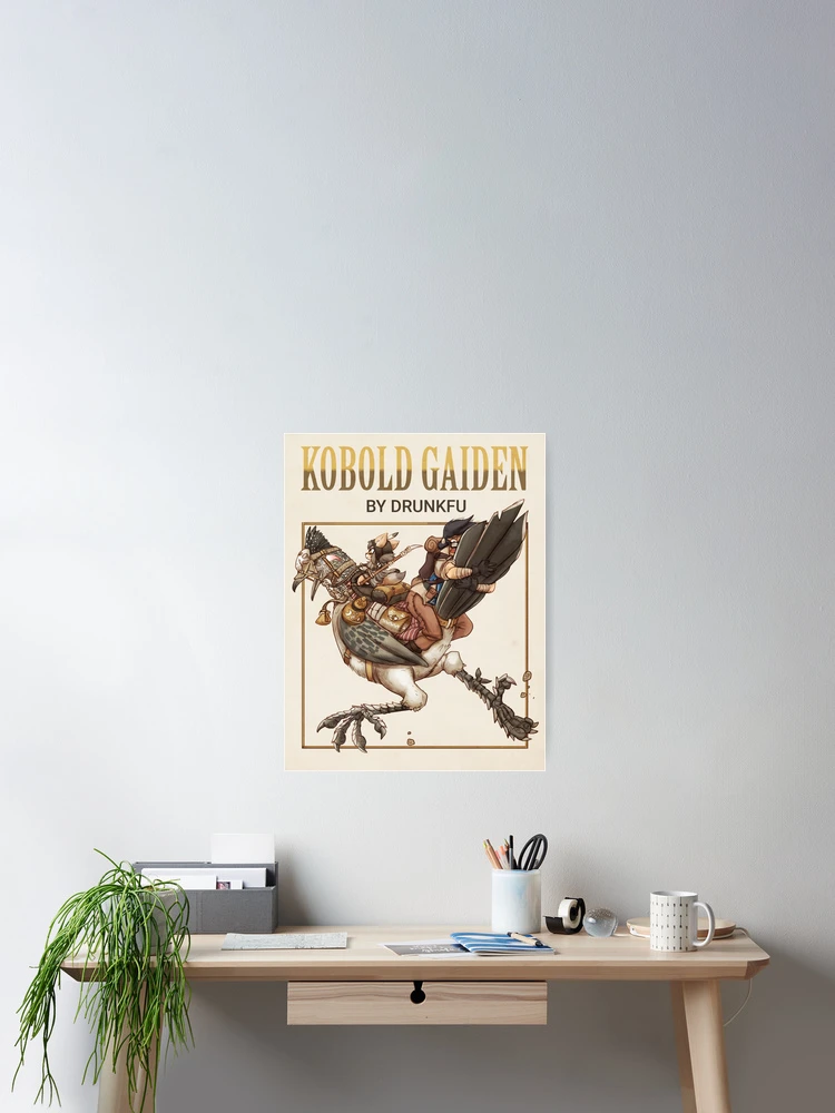 Thumbnail 2 of 3, Poster, Kobold Riding a Roc designed and sold by Drunkfu.