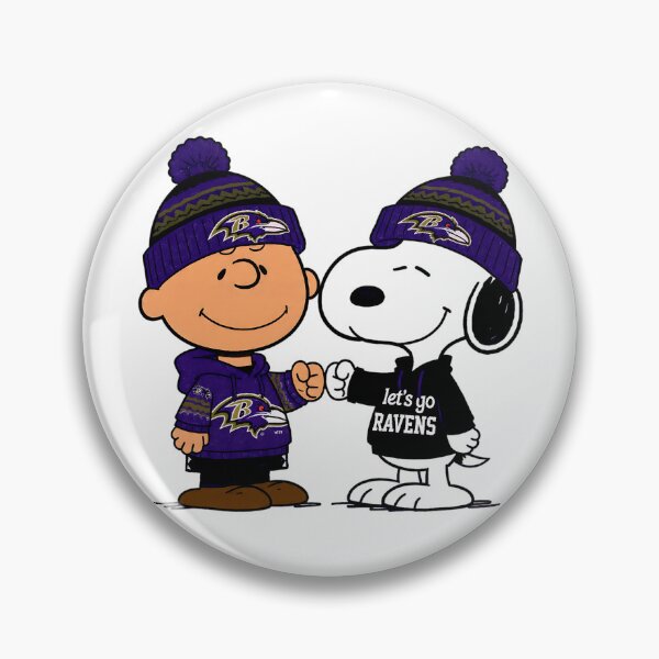 Item preview, Charlie Brown And Snoopy Baltimore Ravens Football designed and sold by Peggy D Schafer.