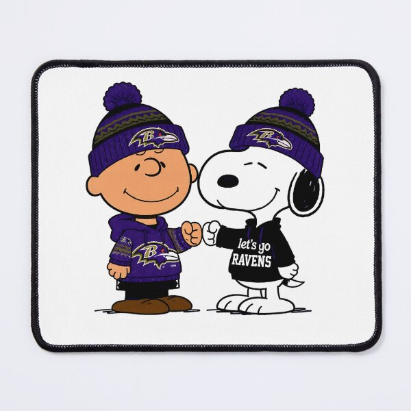 Item preview, Charlie Brown And Snoopy Baltimore Ravens Football designed and sold by Peggy D Schafer.