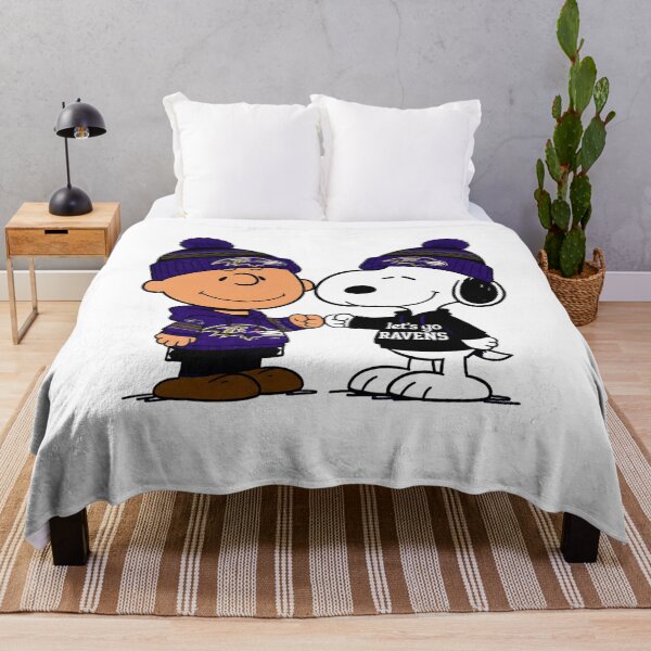 Item preview, Charlie Brown And Snoopy Baltimore Ravens Football designed and sold by Peggy D Schafer.