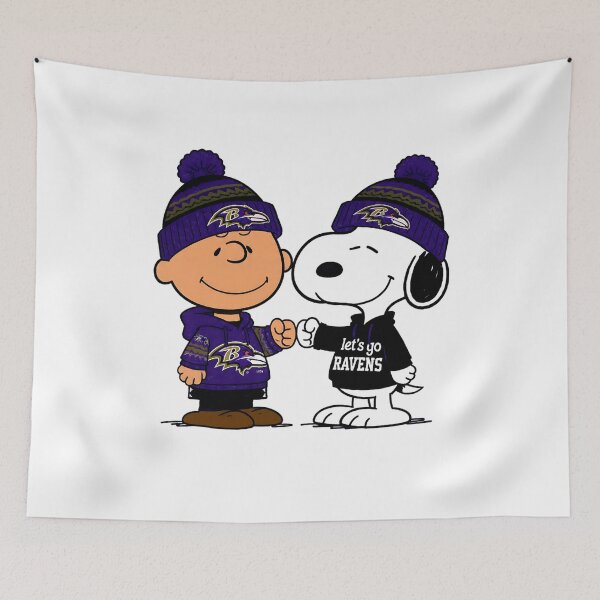 Item preview, Charlie Brown And Snoopy Baltimore Ravens Football designed and sold by Peggy D Schafer.