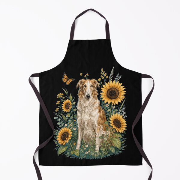 Item preview, Borzoi With Sunflower Cottagecore Art Dog Owner designed and sold by TerryConnells.