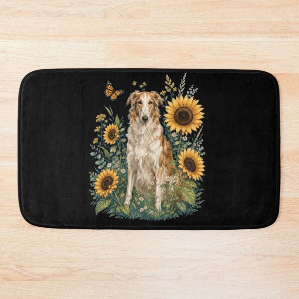 Item preview, Borzoi With Sunflower Cottagecore Art Dog Owner designed and sold by TerryConnells.