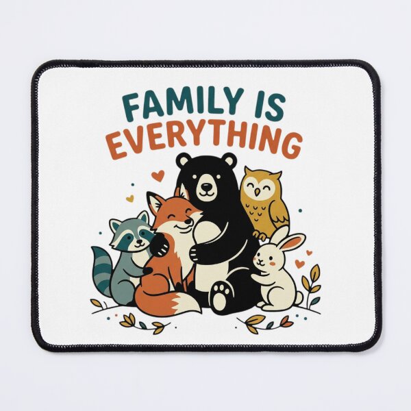 Item preview, Family Is Everything Shirt Cute Woodland Animal Hug Bear Fox Owl Rabbit Family Gift Tee designed and sold by Sky-bully.