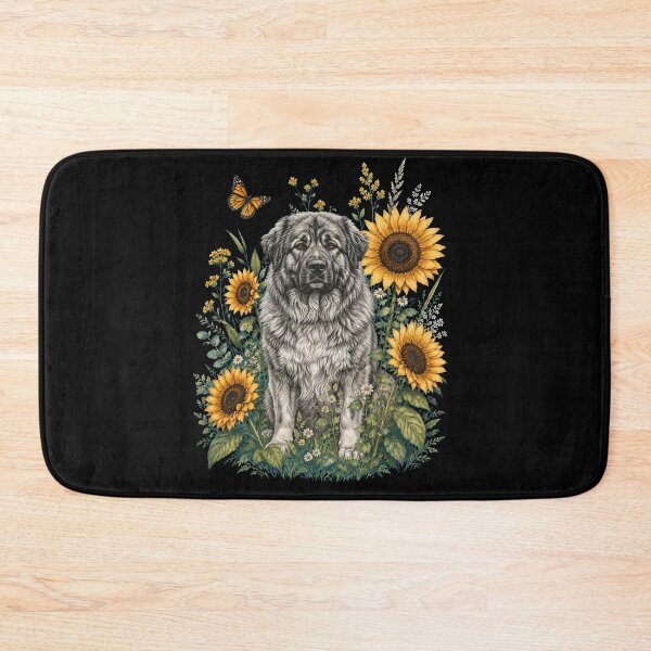 Item preview, Caucasian Shepherd Dog With Sunflower Cottagecore Art Dog Owner designed and sold by TerryConnells.